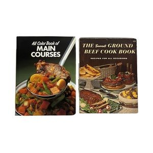 Lot Of 2 Vintage Cookbooks Sunset Ground Beef Arco All Color Book Main Courses